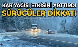 Kar yağışı etkili oluyor: Sürücüler dikkat!