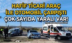 Hafif ticari araç ile otomobil çarpıştı: 7 yaralı