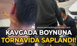 Park yeri kavgası esnasında boynuna tornavida saplandı