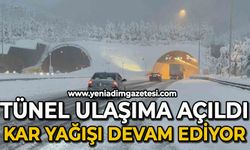 Tünel ulaşıma açıldı: Kar yağışı devam ediyor