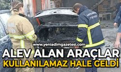 Alev alan araçlar kullanılmaz hale geldi