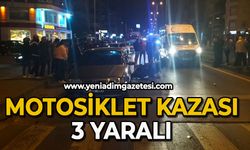 Motosiklet kazası: 3 yaralı