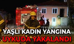 Yaşlı kadın yangına uykuda yakalandı