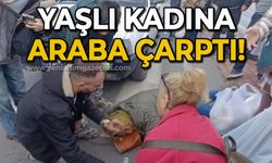 Yaşlı kadına araba çarptı!