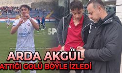 Arda Akgül attığı golü böyle izledi