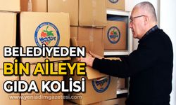 Belediyeden bin aileye gıda kolisi