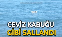 Ceviz kabuğu gibi sallandı