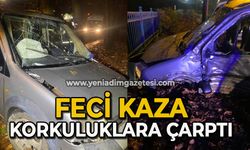 Feci kaza: Korkuluklara çarparak durabildi