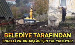 Belediye engelli vatandaşlar için yol yapıyor