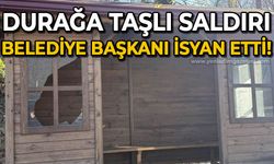 Yolcu durağına taşlı saldırı: Belediye başkanı isyan etti!