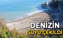 Zonguldak'ta denizin suyu çekildi