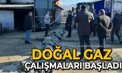 Doğal gaz çalışmaları başladı