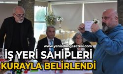 İş yeri sahipleri kura ile belirlendi