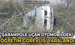 Şarampole uçan otomobildeki öğretim görevlisi yaralandı