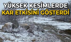 Karabük’ün yüksek kesimlerinde kar yağışı etkili oluyor