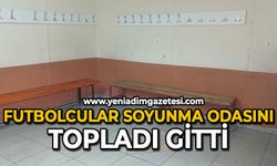 Futbolcular soyunma odasına temizleyip  gitti