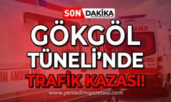 Gökgöl Tüneli'nde trafik kazası: Otomobil sürücüsü yaralandı