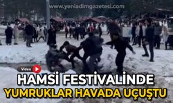 Hamsi festivalinde yumruklar havada uçuştu