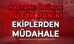 Hastane önünde büyük panik: Ekiplerden müdahale!