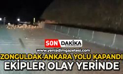 Zonguldak - Ankara yolu kapandı: Ekipler olay yerinde!