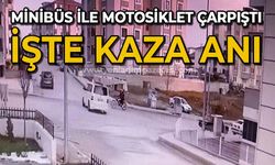 Minibüs ile motosiklet çarpıştı: 2 yaralı