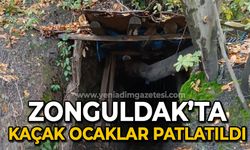 Zonguldak’ta kaçak ocaklar patlatıldı