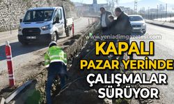 Kapalı Pazar Yeri'nde çalışmalar sürüyor