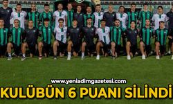 Kulübün 6 puanı silindi