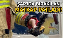 Şarjda bırakılan matkap patladı