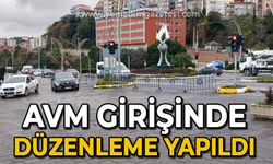 Zonguldak'ta alışveriş merkezlerinin girişinde düzenleme yapıldı