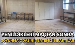 Yenildikleri maçtan sonra  kullandıkları soyunma odasını tertemiz bıraktılar