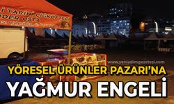 Yöresel ürünler pazarına yağmur  engeli