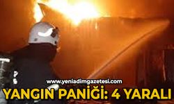 Yangın paniği: 4 yaralı