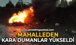 Mahalleden alev ve kara dumanlar yükseldi