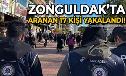 Zonguldak’ta aranan 17 kişi yakalandı, 62 kişi ifadeye götürüldü