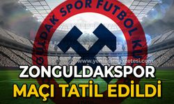 Zonguldakspor maçı tatil edildi