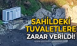 Sahildeki tuvaletlere zarar verildi