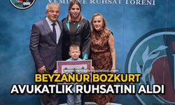 Beyzanur Bozkurt, avukatlık ruhsatını aldı