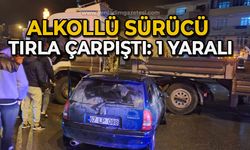 Alkollü sürücü tırla çarpıştı: 1 yaralı