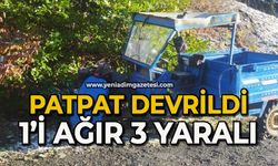 Pat pat devrildi: 1’i ağır, 3 kişi yaralandı