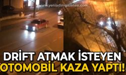 Zonguldak’ta otomobil sürücüsü drift atmak isterken kaza yaptı