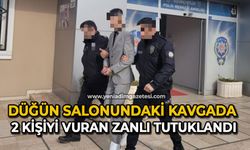 Düğün salonundaki kavgada 2 kişiyi vuran zanlı tutuklandı