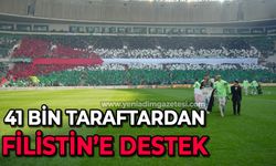 41 bin Bursaspor taraftarından Filistin'e bayraklı destek