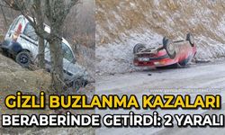 Gizli buzlanma kazaları beraberinde getirdi: 2 yaralı