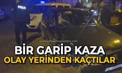 Bir garip kaza: İki aracın sürücüsü de olay yerinden kaçtı