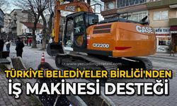 Türkiye Belediyeler Birliği’nden iş makinesi desteği