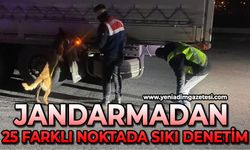 Jandarmadan 25 farklı noktada şok denetim