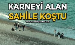 Karneyi alan sahile koştu