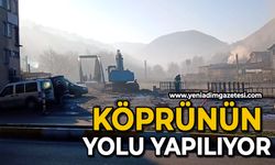 Köprünün yolu yapılıyor