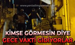 Kimse  görmesin diye gece vakti gidiyorlar